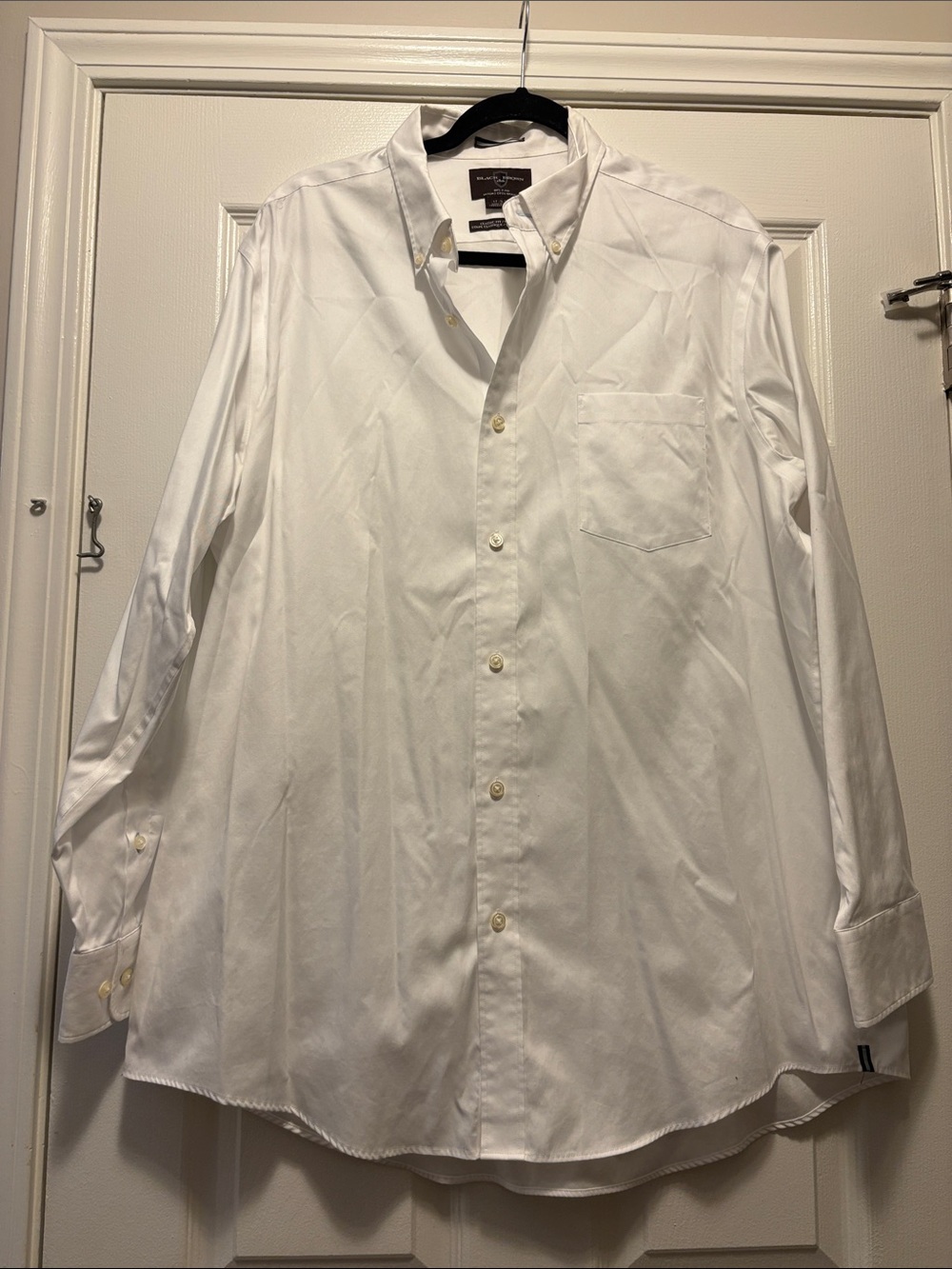 Black Brown 1826 Men's White Button-Down Dress Shirt